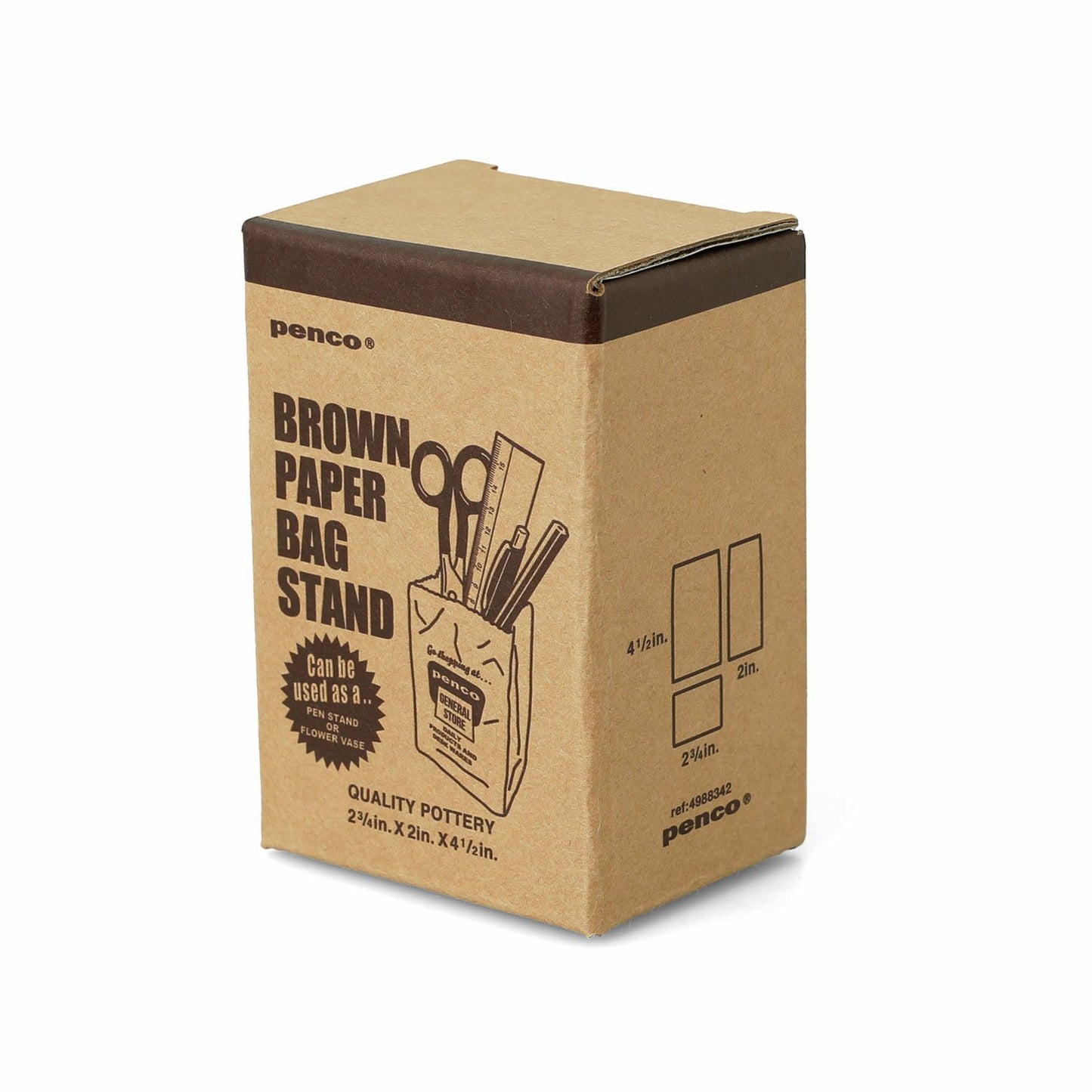 Penco Brown Bag Stand 牛皮紙袋造型收納架/花瓶/筆筒