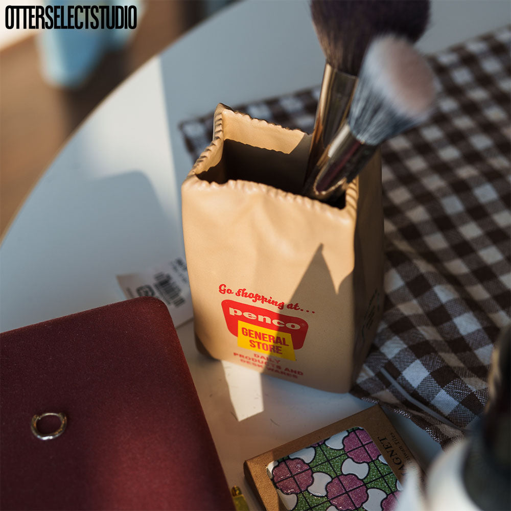 Penco Brown Bag Stand 牛皮紙袋造型收納架/花瓶/筆筒