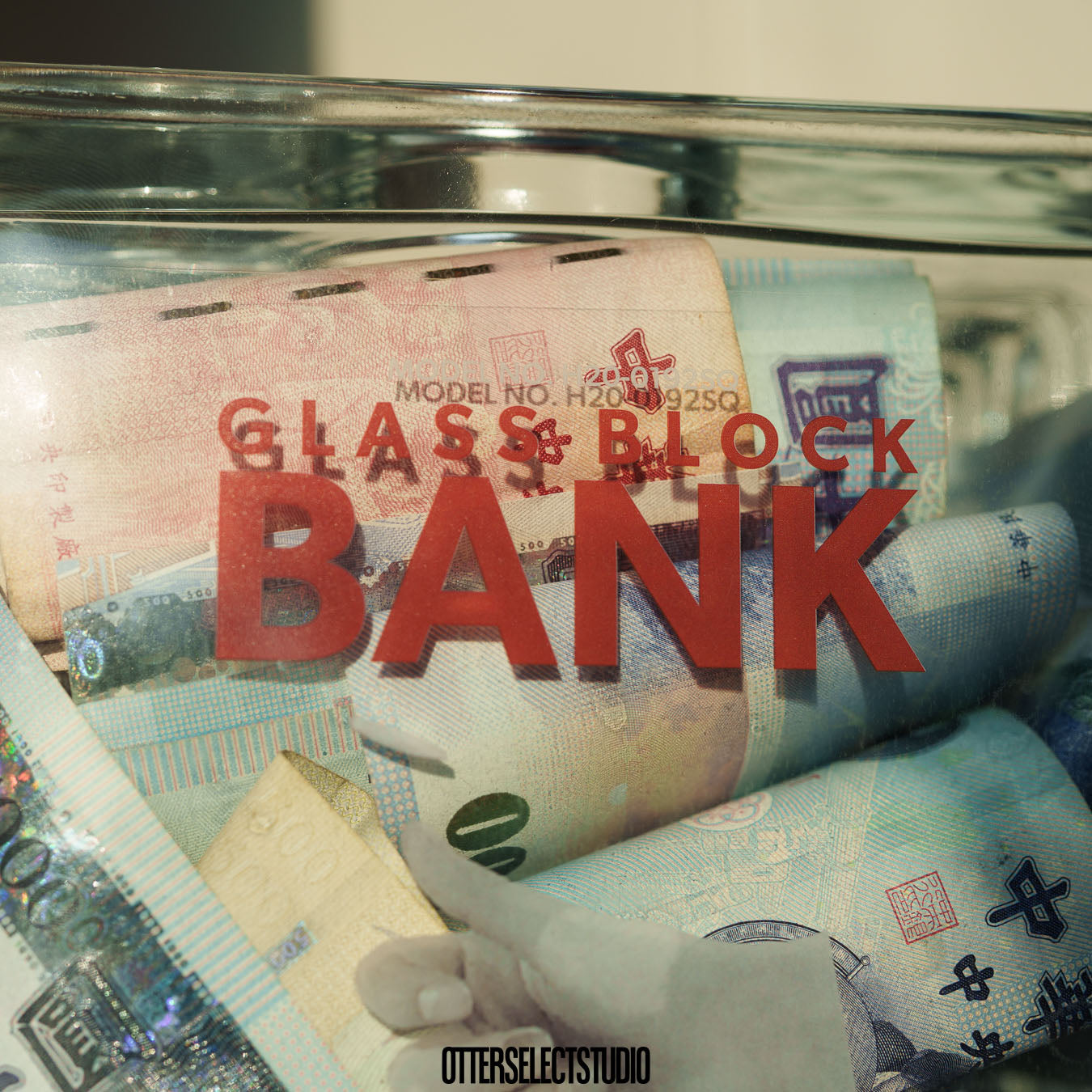 Dulton玻璃存錢筒 "GLASS BLOCK BANK"