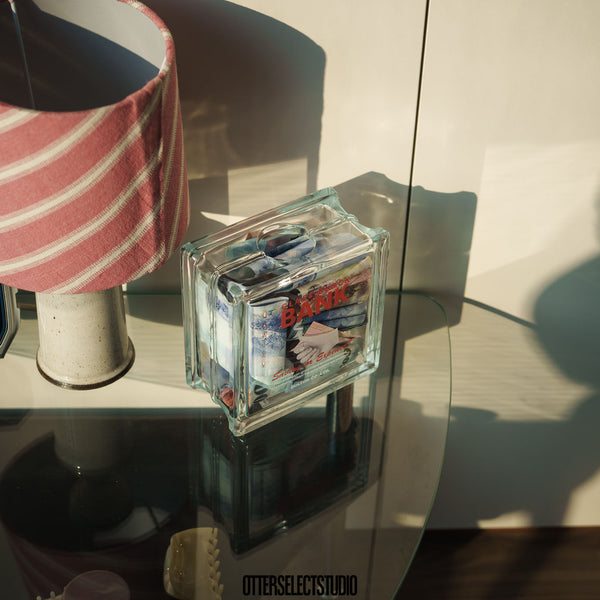 Dulton玻璃存錢筒 "GLASS BLOCK BANK"