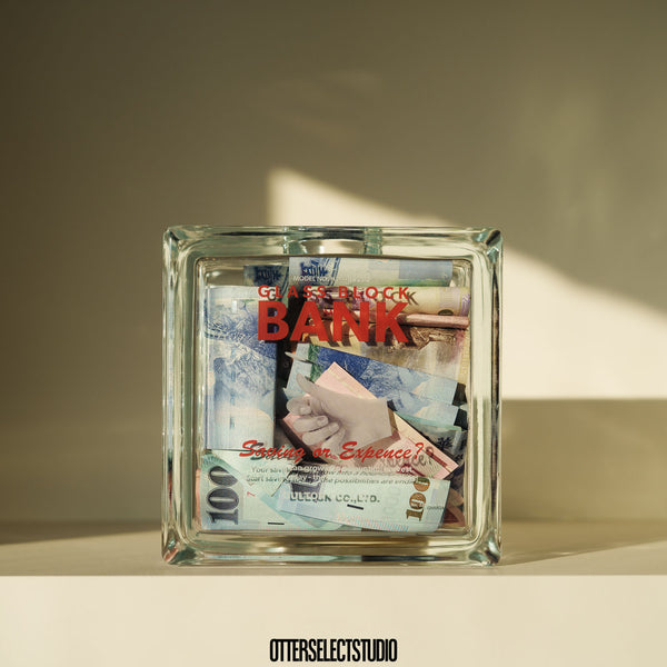 Dulton玻璃存錢筒 "GLASS BLOCK BANK"