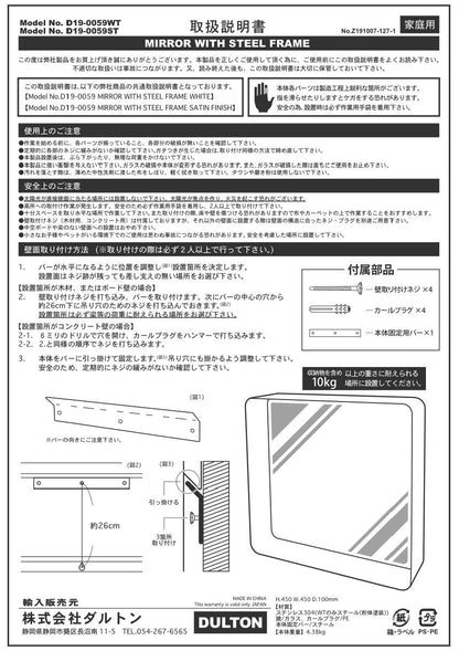 Dulton 不鏽鋼壁掛鏡