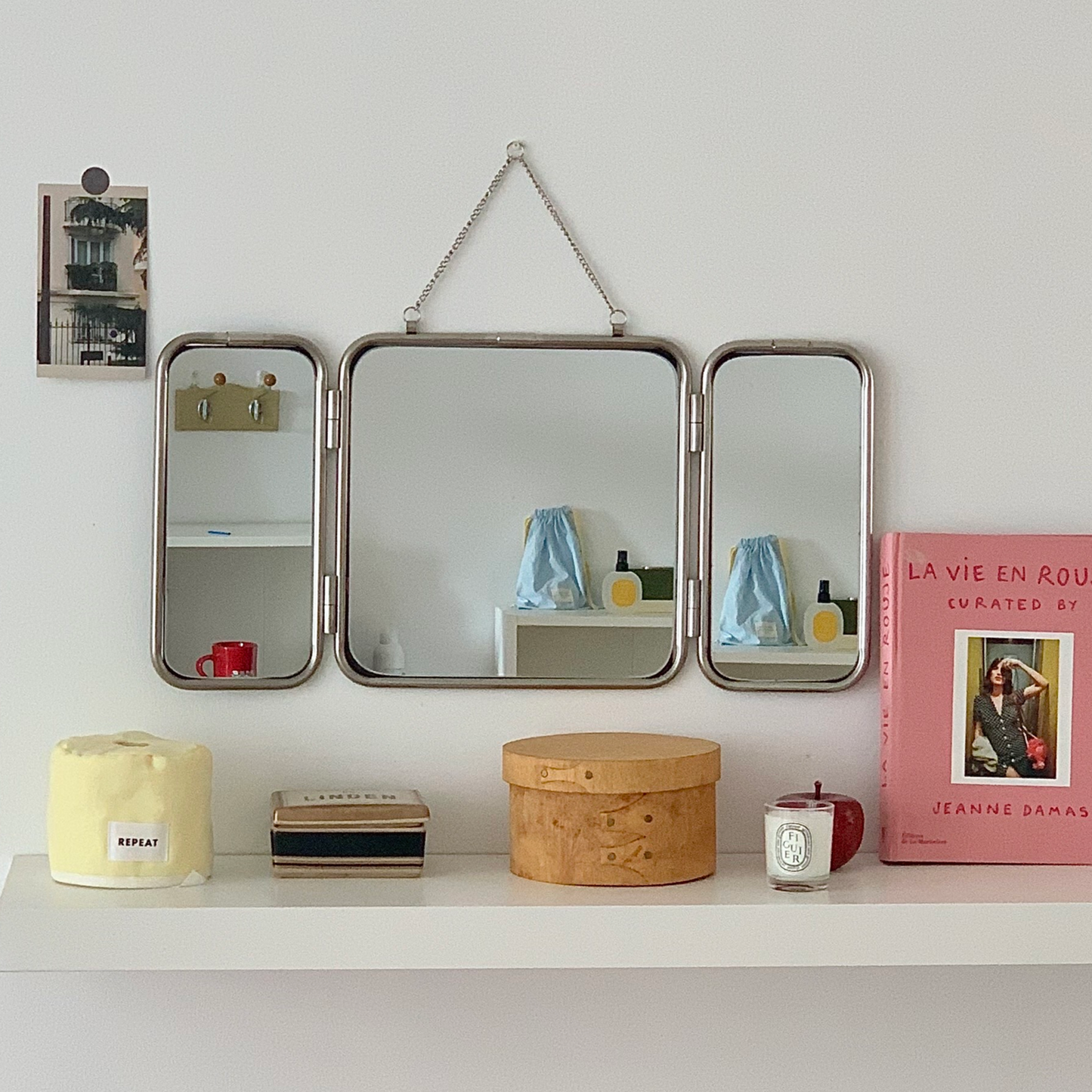 304不鏽鋼 三折掛鏡