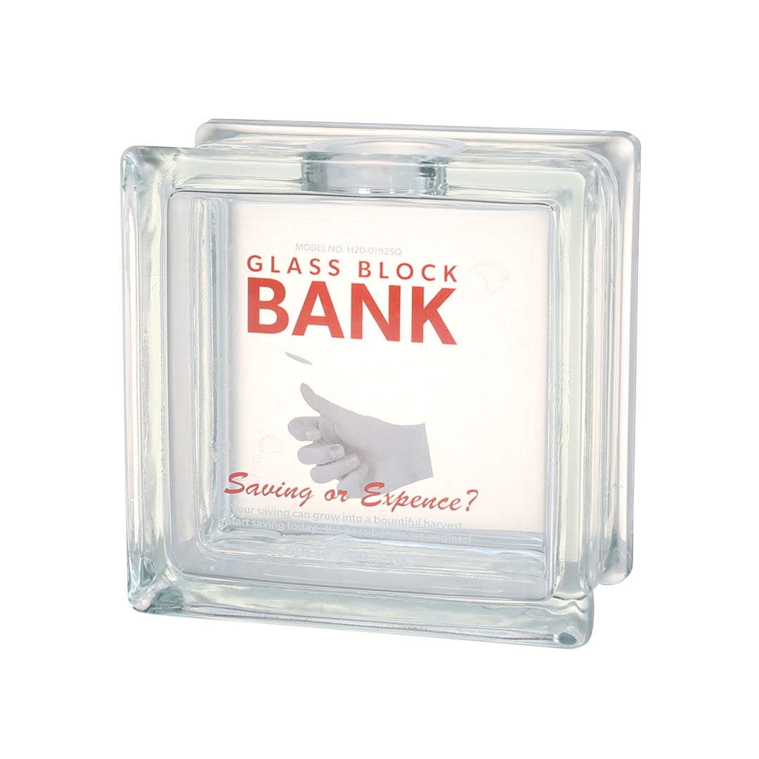 Dulton玻璃存錢筒 "GLASS BLOCK BANK"